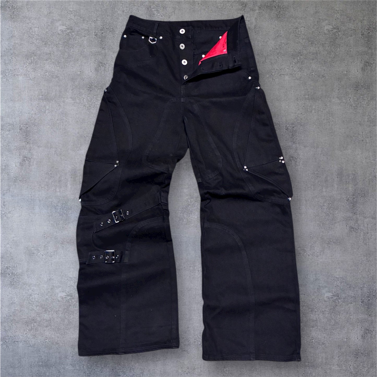 JET BLACK FRACTURED DENIM