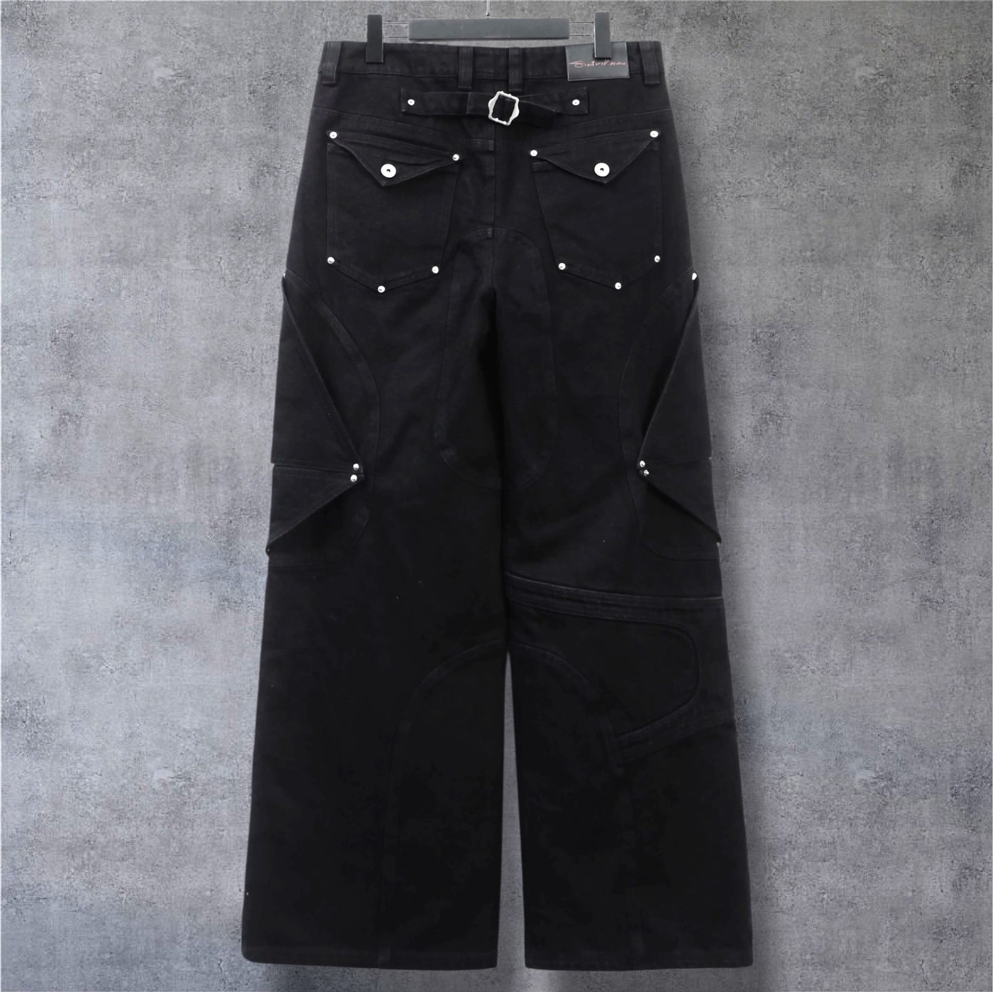 JET BLACK FRACTURED DENIM