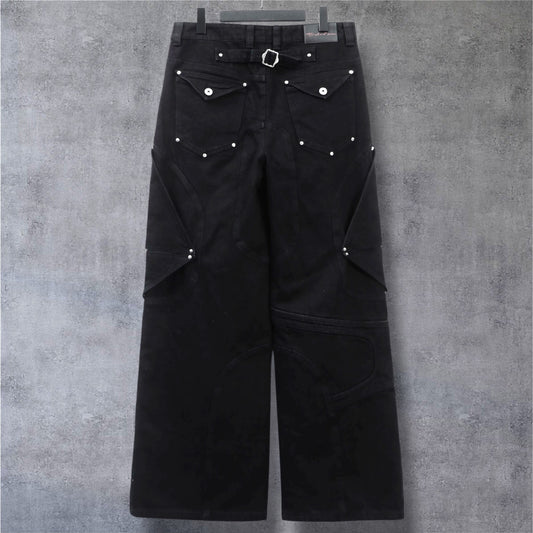 JET BLACK FRACTURED DENIM